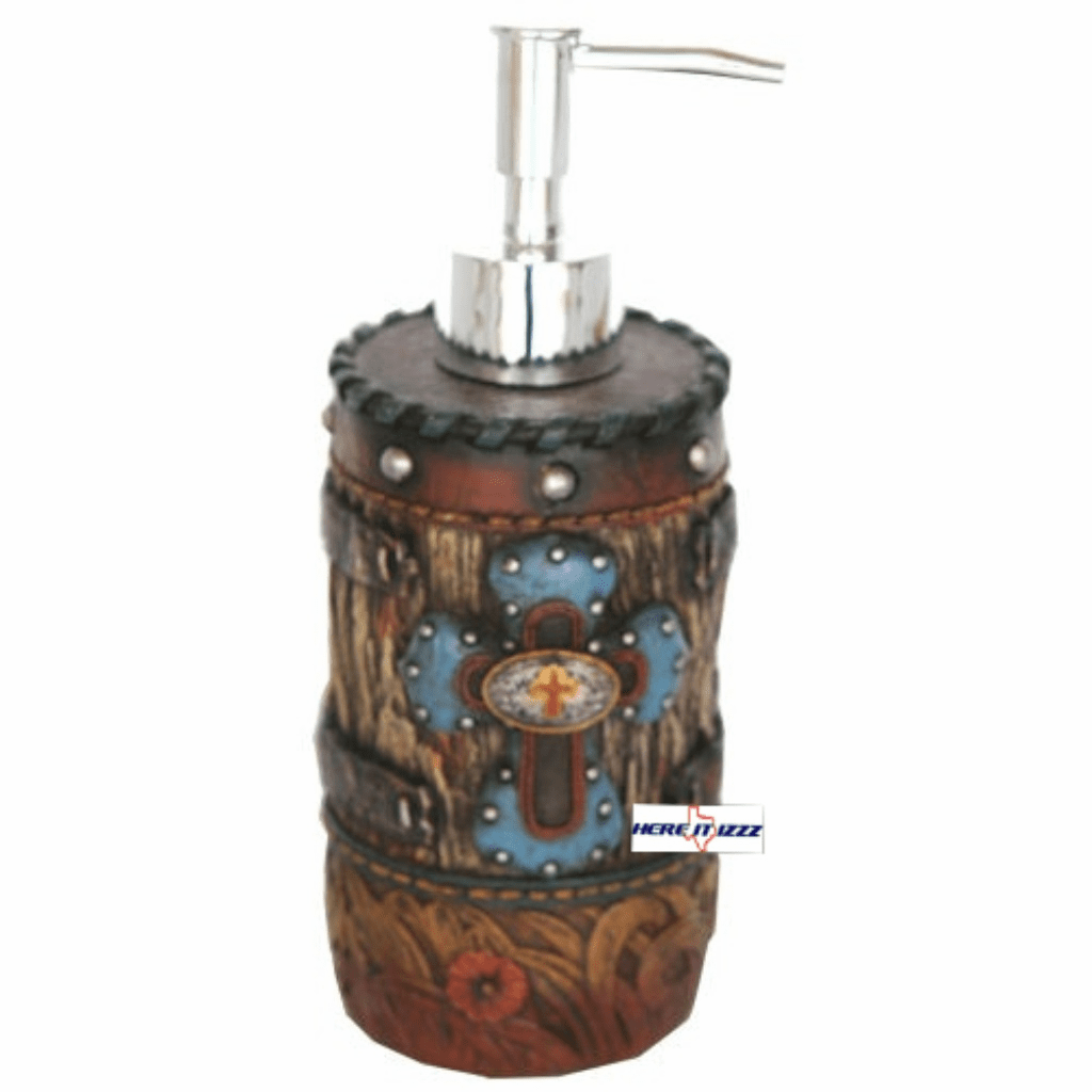 Studded Turquoise Cross Bath Set