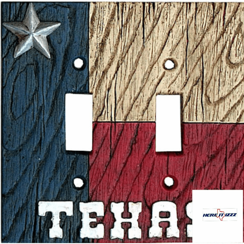 Texas Flag with Star Double  Switch