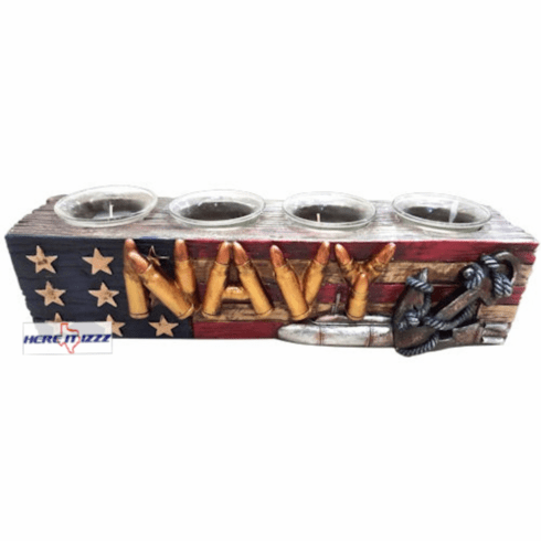 United States Navy Four Votive Candle Holder