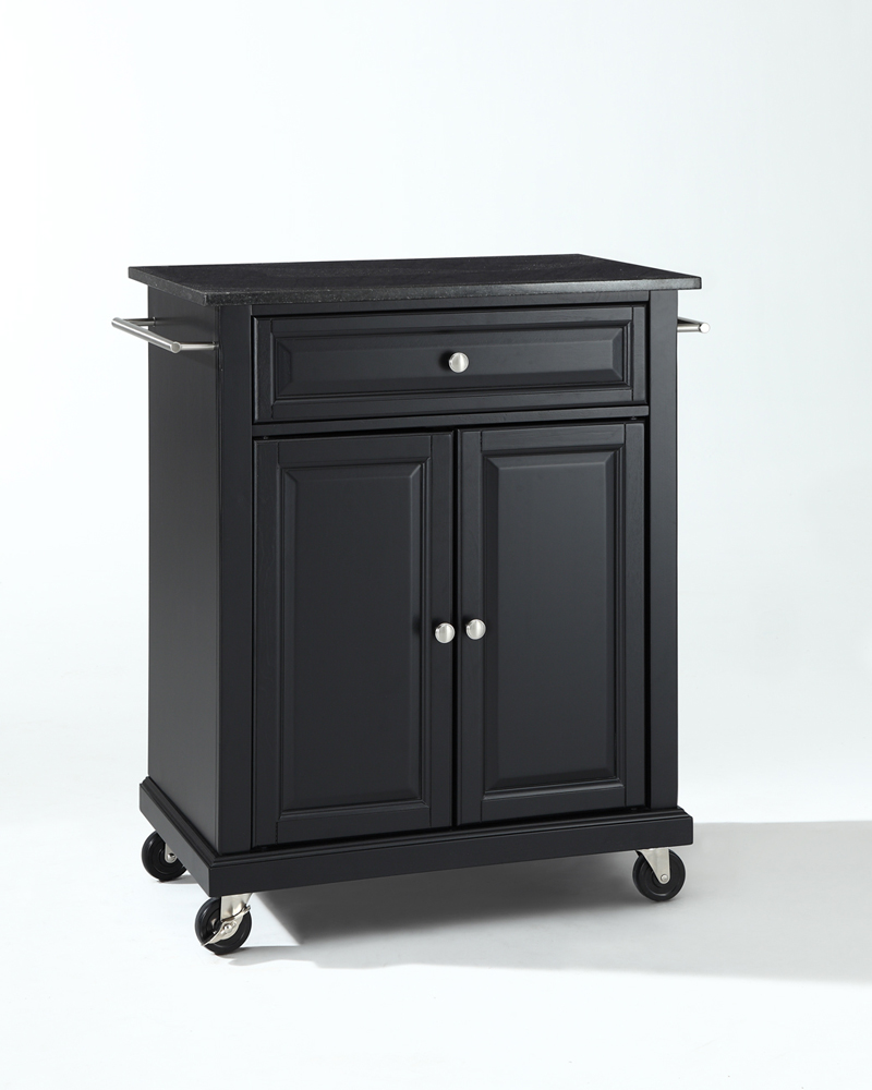 Crosley Furniture Solid Black Granite Top Portable Kitchen Cart