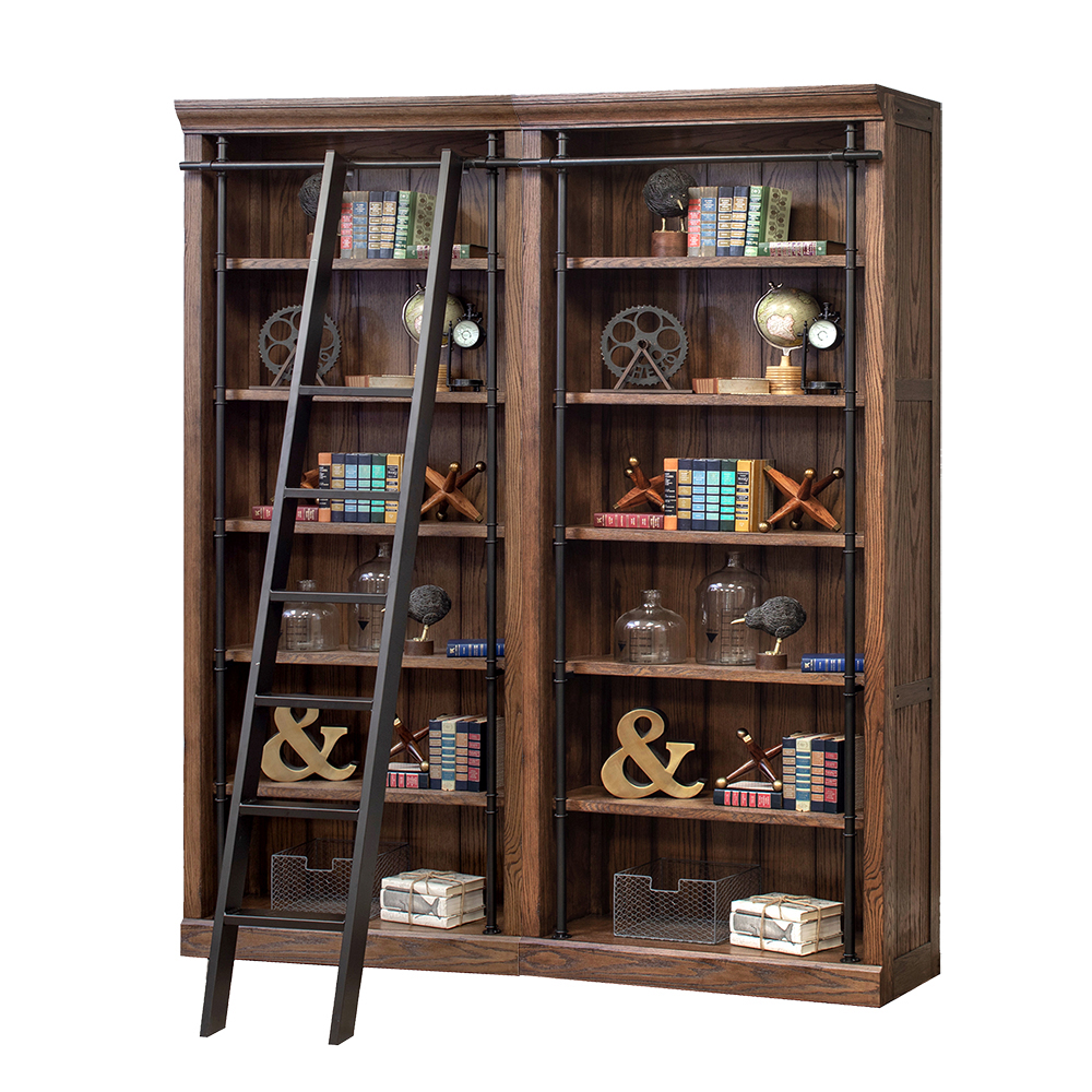 Martin Furniture Avondale 8' Tall Bookcase Wall With Ladder Set