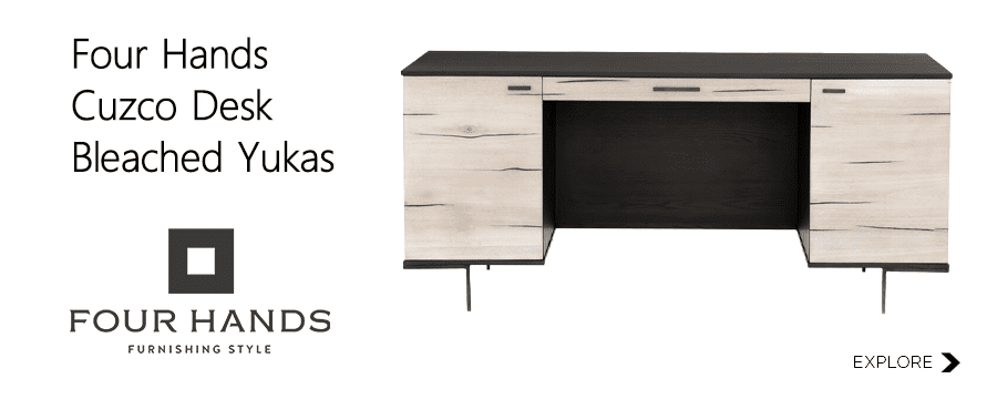 FOUR HANDS - CUZCO DESK-BLEACHED YUKAS - UWES-144A