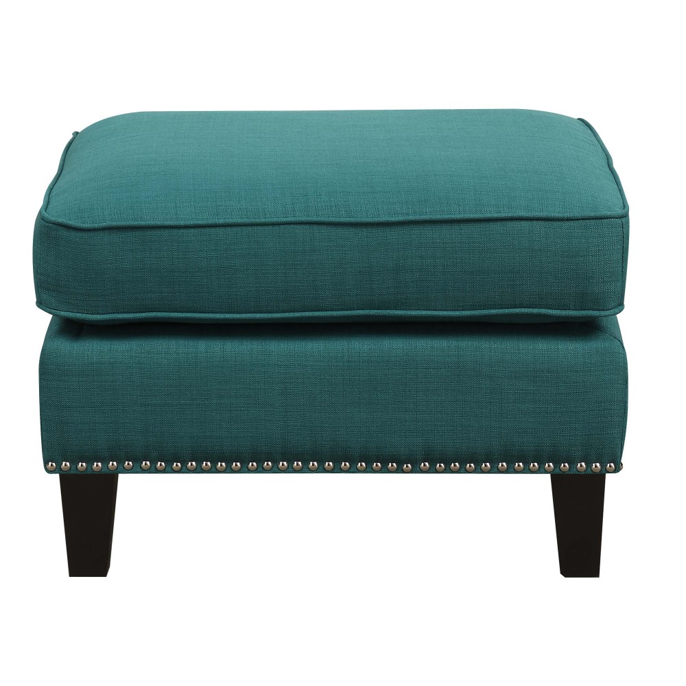 Picket House Furnishings Emery Ottoman in Teal UER087000CA