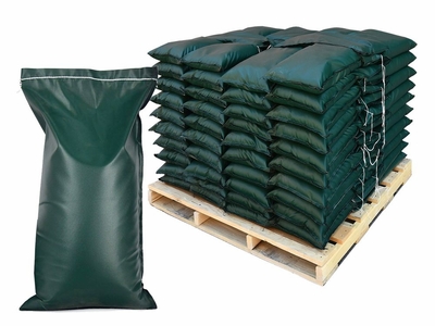 Acrylic Sandbags: Filled, 3,000 lbs Pallet - Green