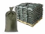 Filled Sandbags - Green Cactus HD Sandbags with 4,000 Hours UV Protection - Pallet of Pre-Filled Sand Bags