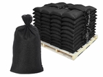 Filled Sandbags  Black DuraBags with 10,000 Hours UV Protection - Pallet of Pre-Filled Gravel or Sand Bags