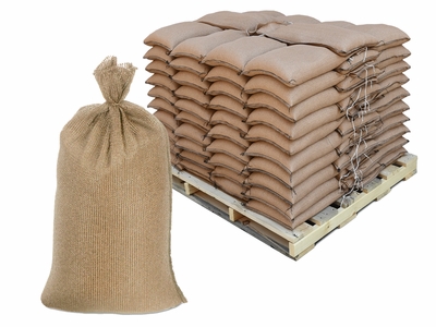 Filled Sandbags  Tan DuraBags with 10,000 Hours UV Protection - Pallet of Pre-Filled Gravel or Sand Bags