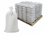 Filled Sandbags  White DuraBags with 10,000 Hours UV Protection - Pallet of Pre-Filled Gravel or Sand Bags