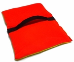 Filled Heavy Duty Saddle Sandbag 20 lb Safety Orange and Yellow
