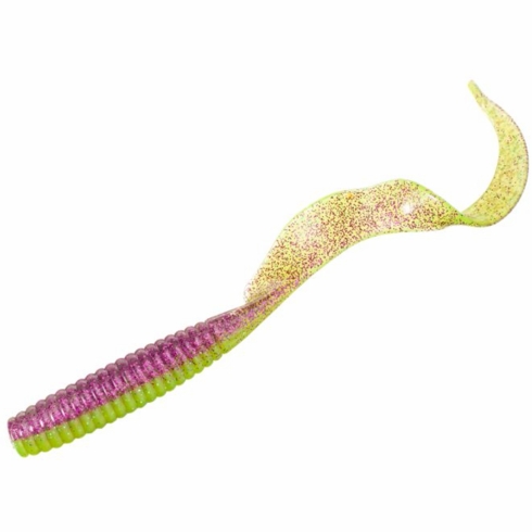 Esche Morbide Worm Bar 8” A Ricciolo – 15 Pezzi Nero – Per Spigola, Luccio, Pesce Azzurro