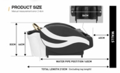 Akira Head Spa & Massage Treatment Bed XF501 MEASURMENTS