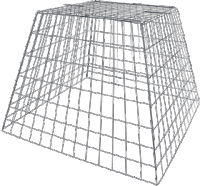 <p style="font-size:14pt;color:red;font-weight:bold"> Heavy Duty </p> 2 Galvanized Pyramid Drop Pens (+ freight, pick UPS shipping only)