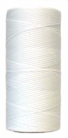 Waxed tie string 250 yard WHITE narrow
