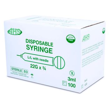 3cc  syringe & 22 ga. x 3/4" needle  EACH