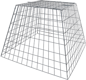 <p style="font-size:14pt;color:red;font-weight:bold"> Heavy Duty </p> 5 Galvanized Pyramid Drop Pens (+ freight, pick UPS shipping only)