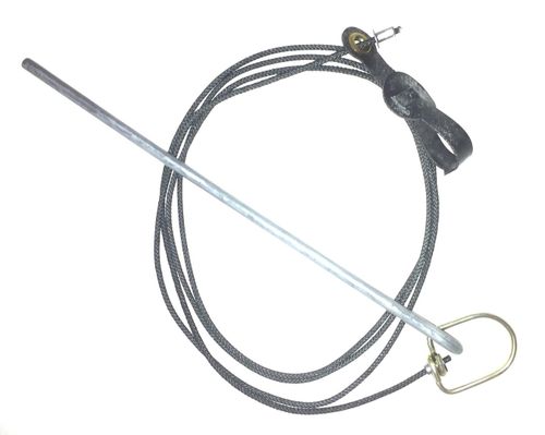 Long neoprene hitch on nylon cord with metal swivels & stakes (100) (+freight)