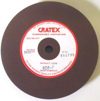 Cratex rubber wheel  FINE   6" x 1/2" x 1/2" arbor  