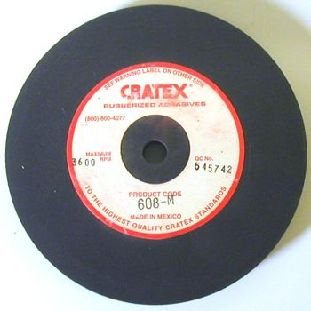 Cratex rubber wheel  MEDIUM 6" x 1/2" x 1/2" arbor  