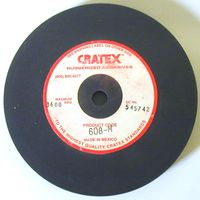 Cratex rubber wheel  MEDIUM 6" x 1/2" x 1/2" arbor  