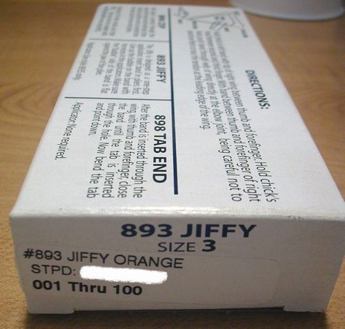 DISCOUNT Jiffy Wing Bands (misstamped)