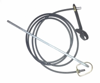 EZ hitch on rubber cord with metal swivel & stake