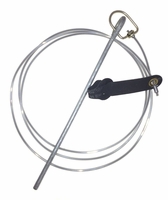 EZ hitch on WEED EATER cord with metal swivel and stake