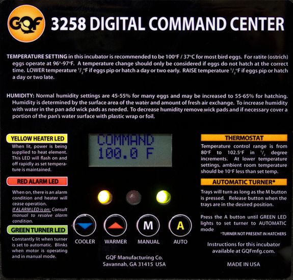 GQF Sportsman Incubator # 1502, electronic thermostat (+ freight, no free shipping)