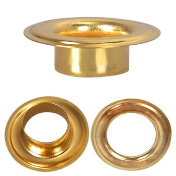 Grommet & Washer, BRASS,  <p style="font-family:arial;color:red;font-size:20px;"> SIZE #3
