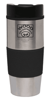 Insulated travel cup with Wood Enterprises logo