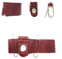 Mexican Botana, leather with aluminum plate   #09