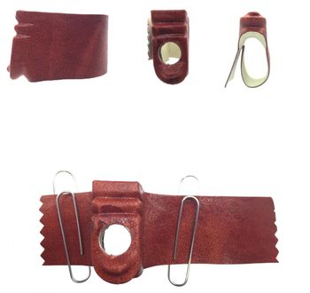 Mexican Botana, leather with aluminum plate   #09