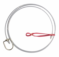 Doubled nylon hitch on WEED EATER cord with metal swivel