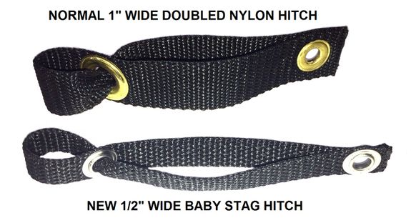 Nylon Baby Stag hitch - 1/2" wide doubled nylon  (EACH)