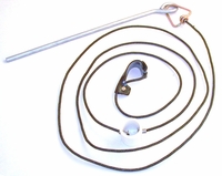 Nylon cord SLIP hitch on nylon cord with metal swivel & stake