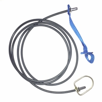 Nylon hitch on rubber cord with metal swivel