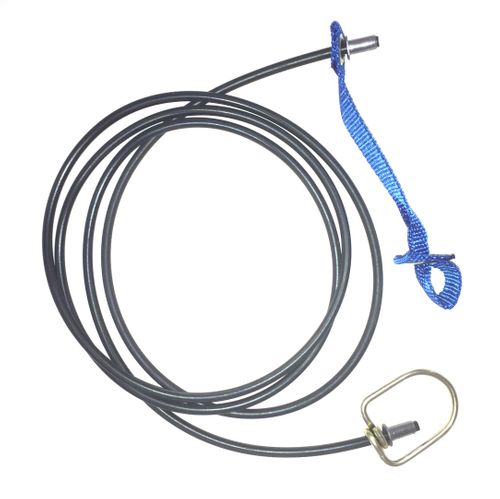 Nylon hitch on rubber cord with metal swivels (DOZEN)