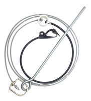 Rubber Cord Slip Hitch on Weed Eater Cord with Metal Swivel & Stake