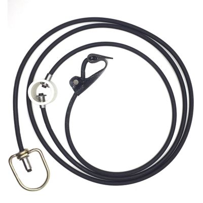 Rubber cord SLIP hitch on rubber cord with metal swivel (EACH) Rubber cord SLIP hitch on rubber cord with metal swivel (EACH)