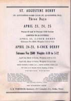 St. Augustine Derby ad, Feb. 1948 Feathered Warrior