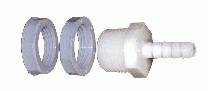 Water tank hose barb fitting, for 5/16" hose