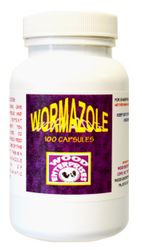 Wormazole  100 capsules    (not for sale in California) ** could be in clear bottles or white **