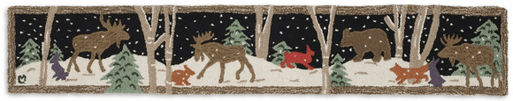 1' x 6' Hooked Wool Hearth Rug" title="1' x 6' Hooked Wool Hearth Rug