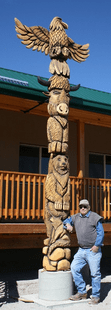18 Ft Stylized Totem Pole