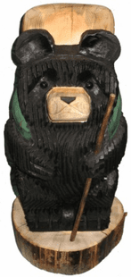18" HIKING BEAR CHAINSAW CARVING