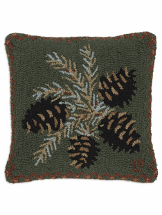 18 X 18 DIAMOND PINECONE PILLOW