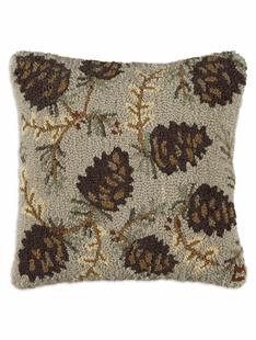18 X 18 NORTHWOOD PINECONES PILLOW