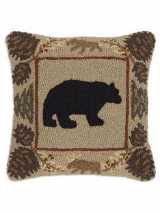 18 X 18 NORTHWOODS BEAR PILLOW