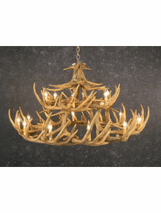 30 ANTLER WHITETAIL DEER CHANDELIER