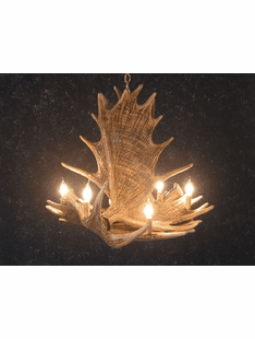 4 ANTLER MOOSE CHANDELIER
