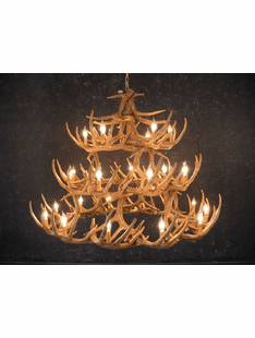 42 ANTLER WHITETAIL CHANDELIER